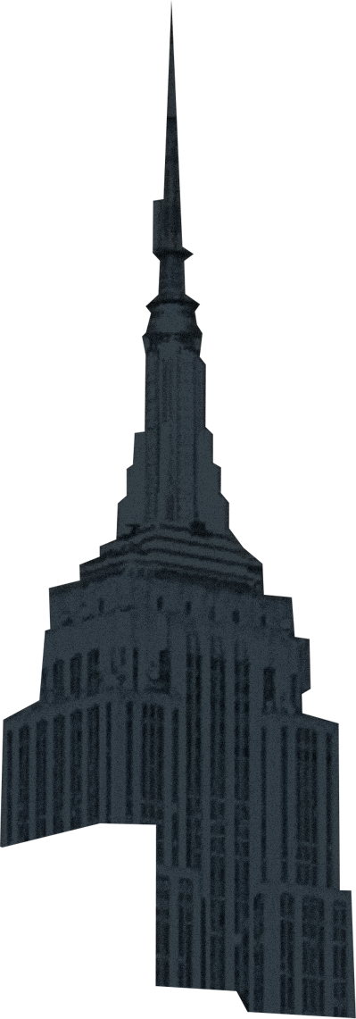 t4 back, empire state building black&white