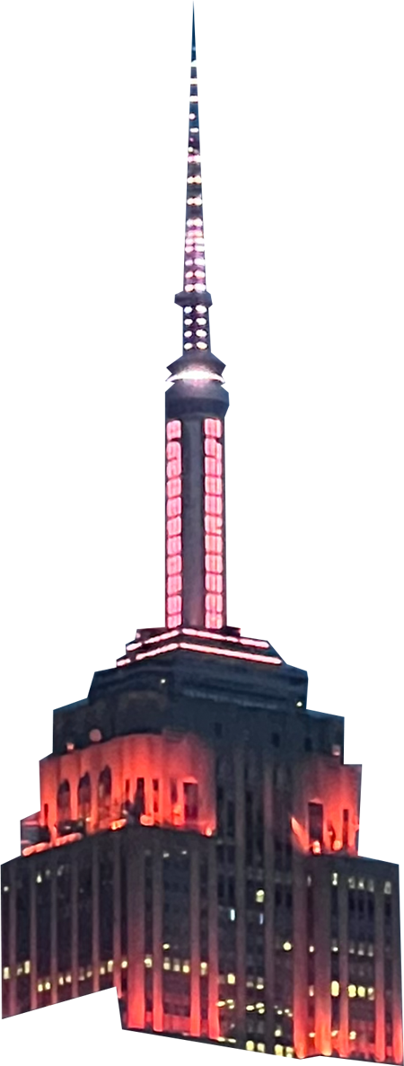 t5 hover, empire state building with red light