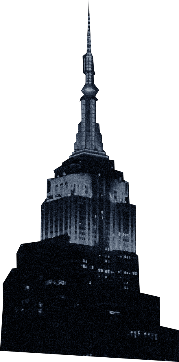 t8 back, empire state building black&white